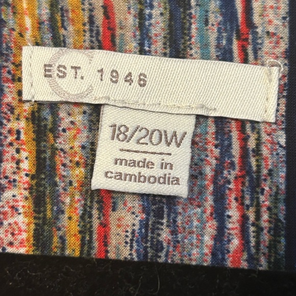 Multicolored C est 1846 tunic top, size 18/20 - Picture 3 of 5